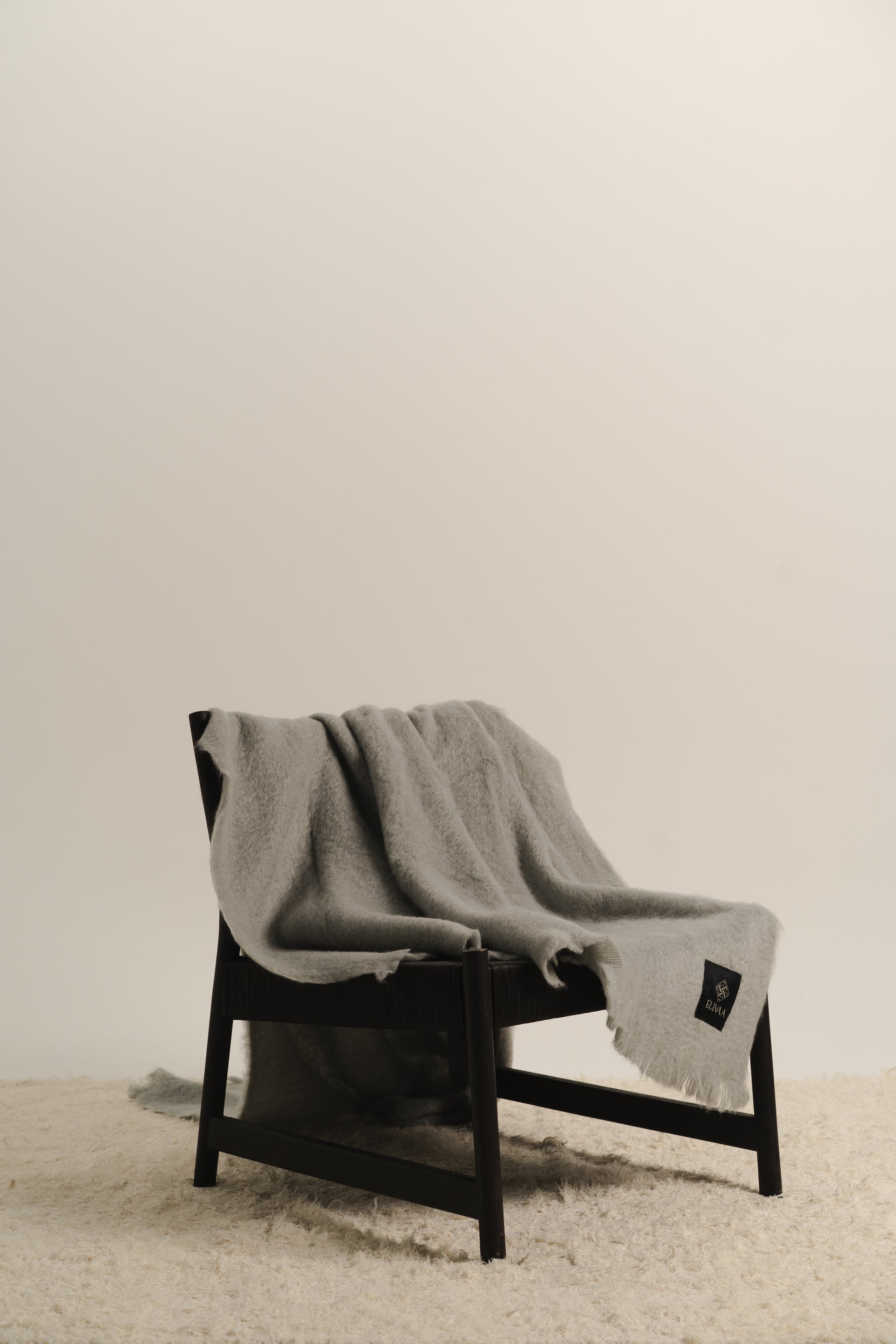 Soft Grey Mohair Blanket