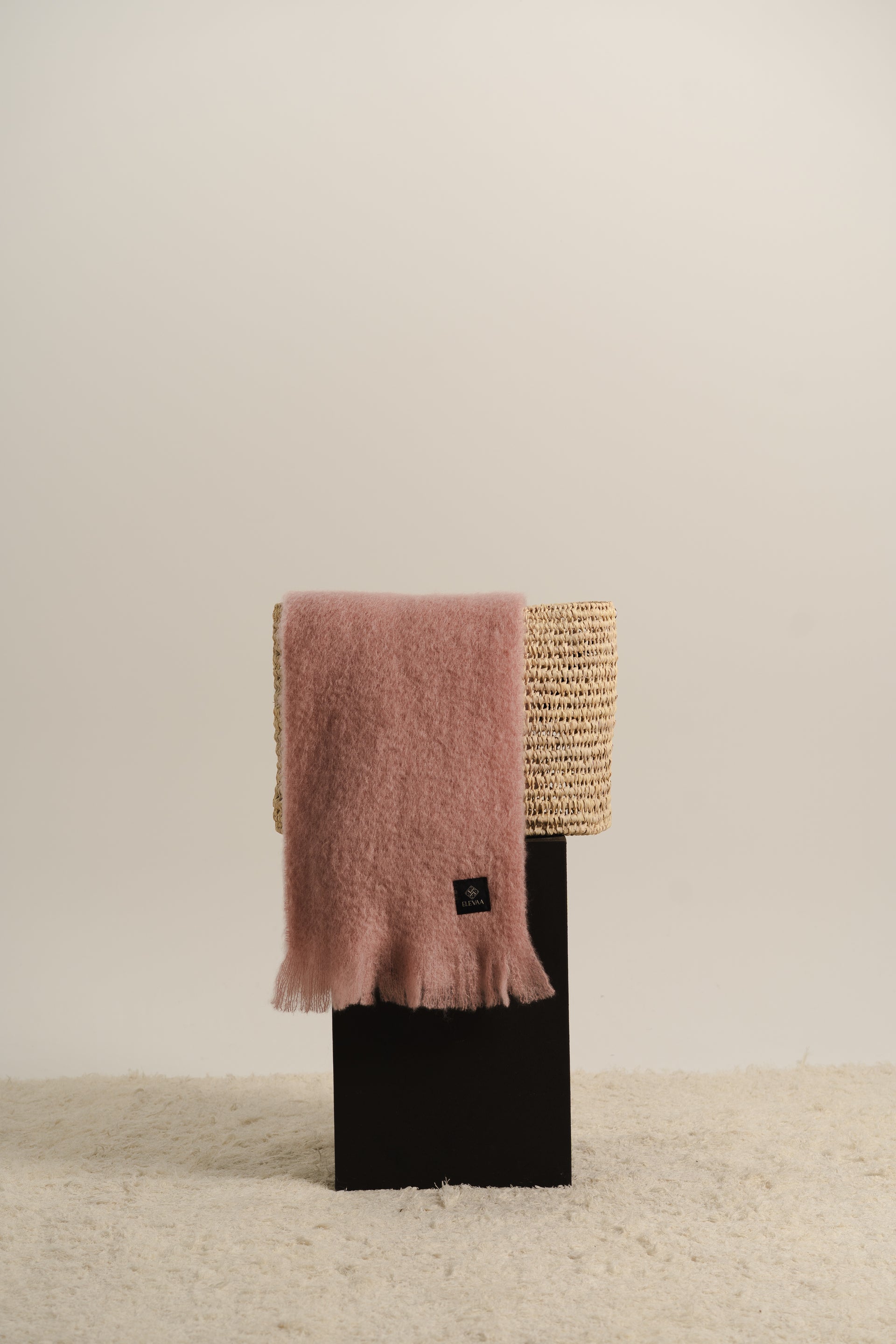 Ballet Pink Mohair Scarf