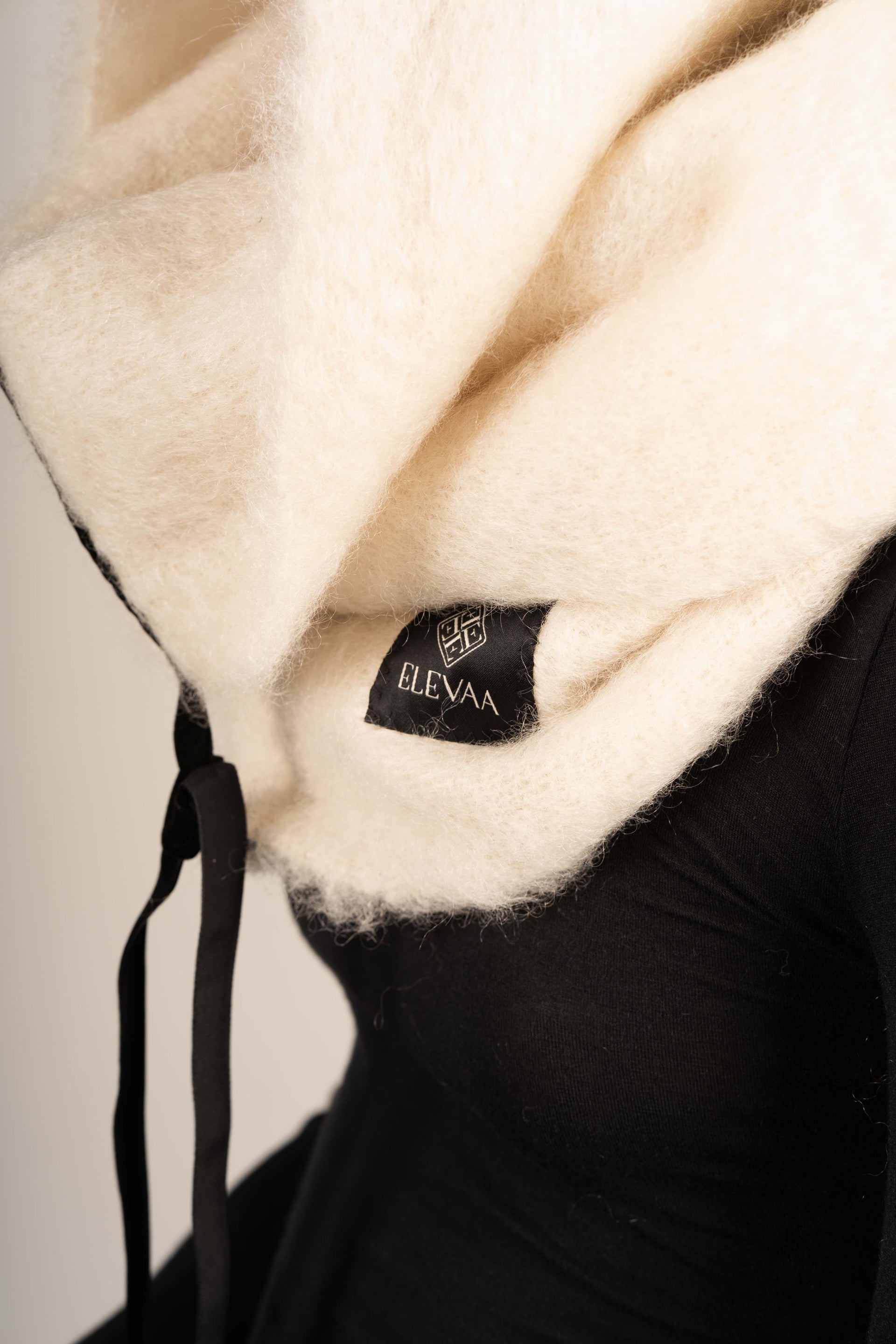 Natural Beige Mohair Balaclava