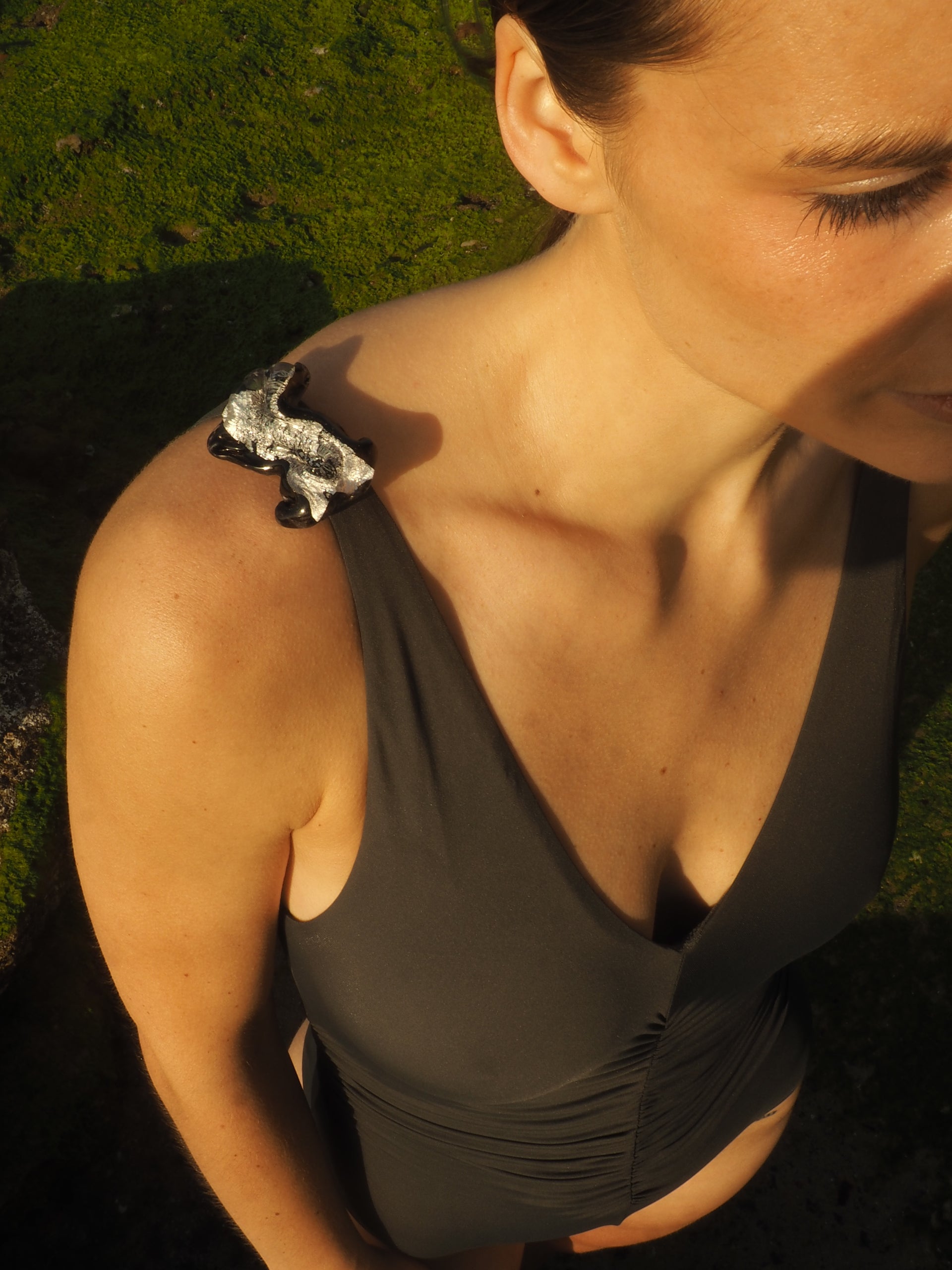 Broche Murano Negro